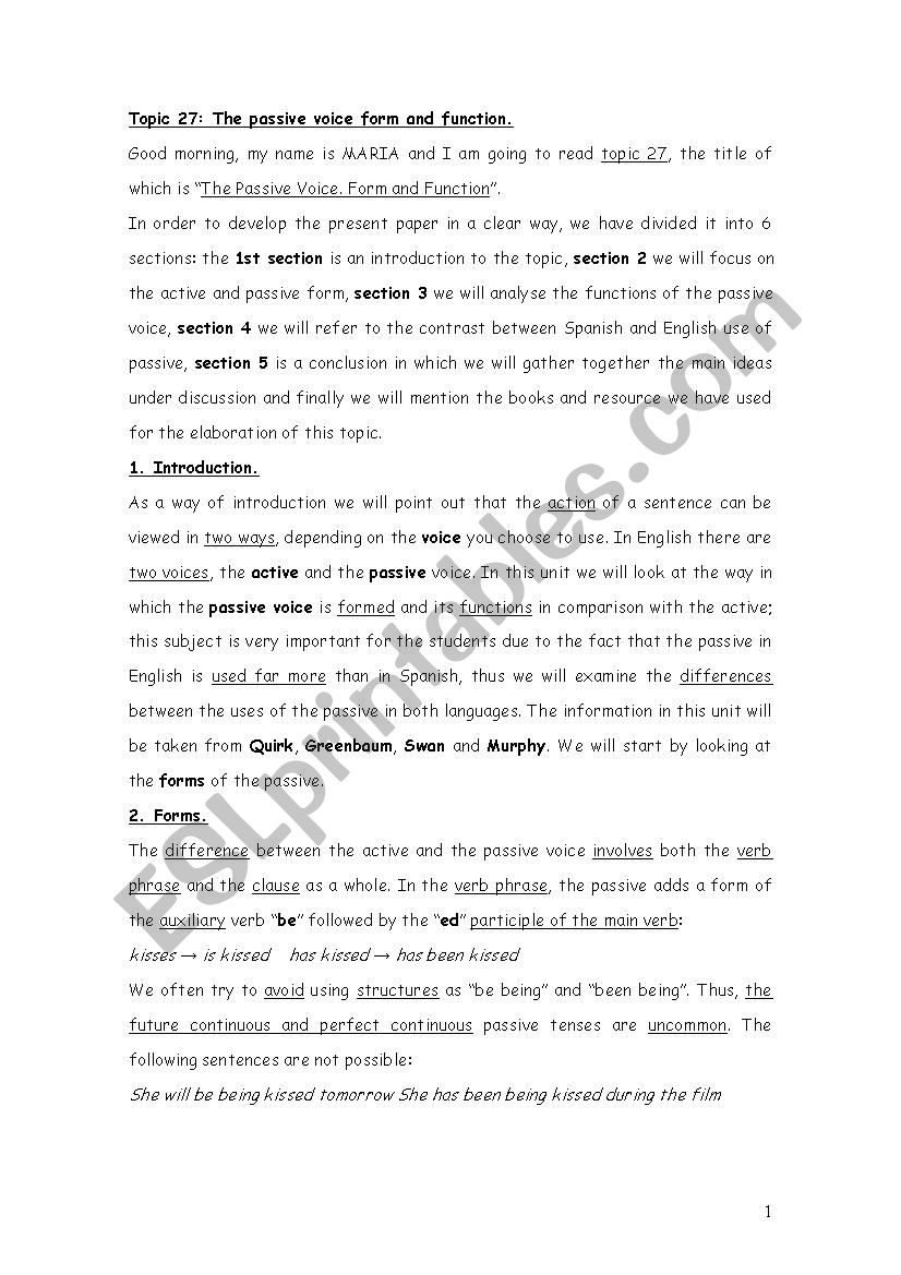 the  passive voice worksheet