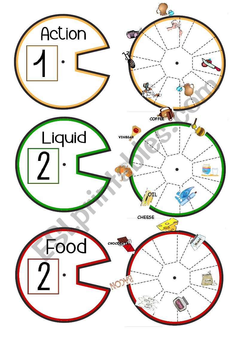 Create a recipe - Game worksheet