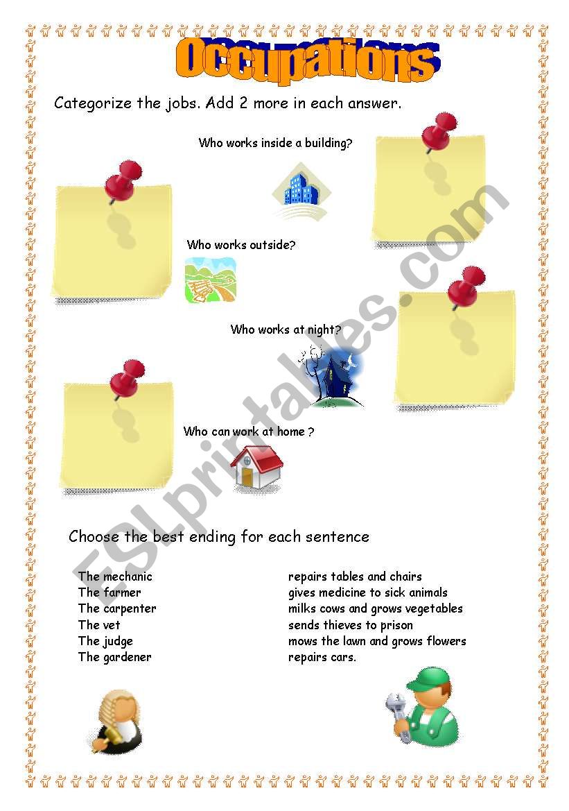 occupations (2/2) worksheet