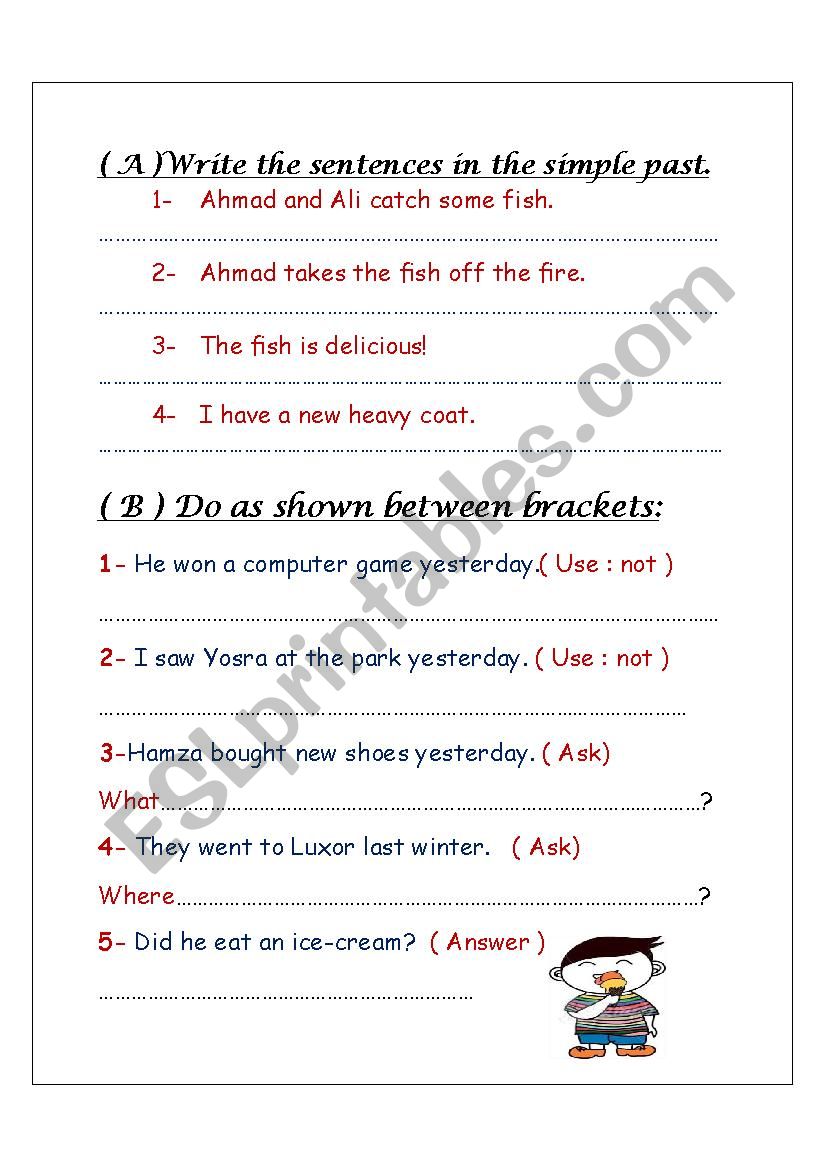 past simple worksheet