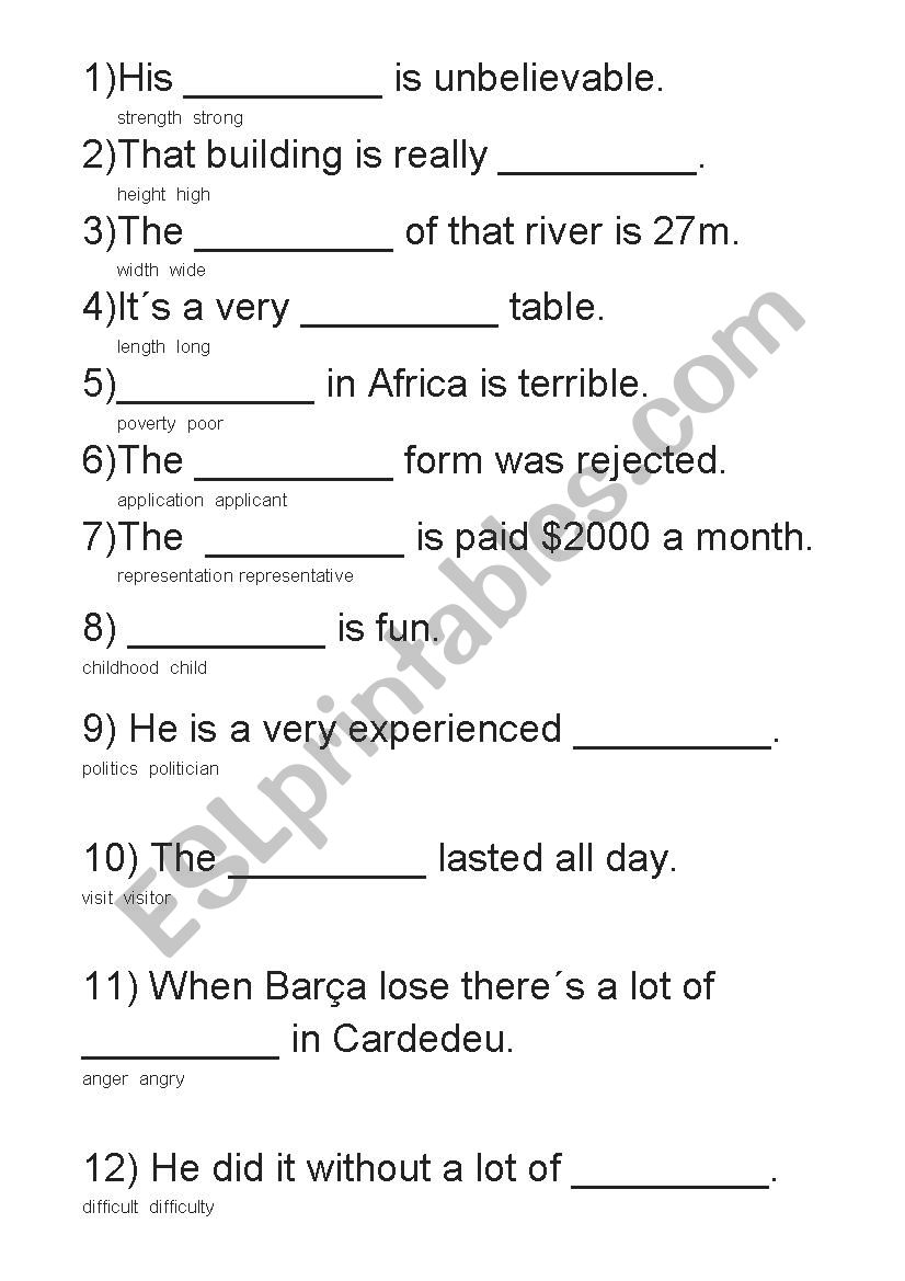 Abstract Noun Worksheets For Grade 4 Pdf