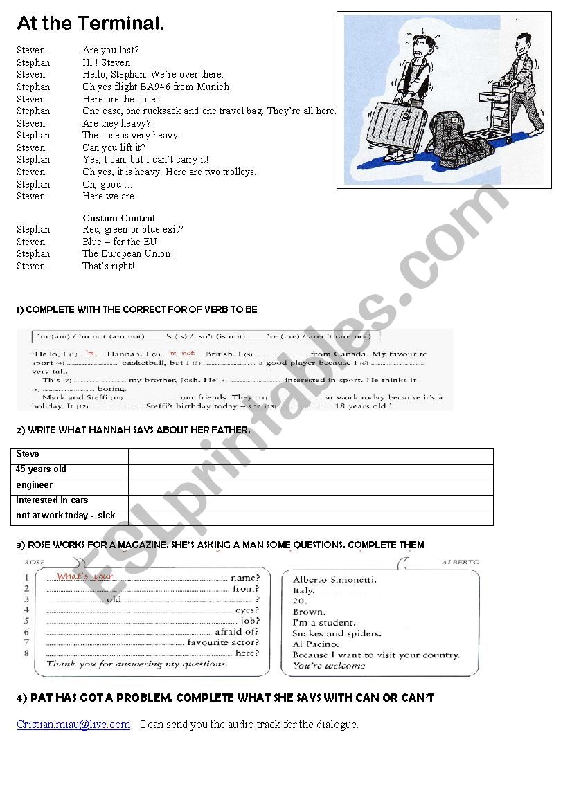 AT the terminal worksheet