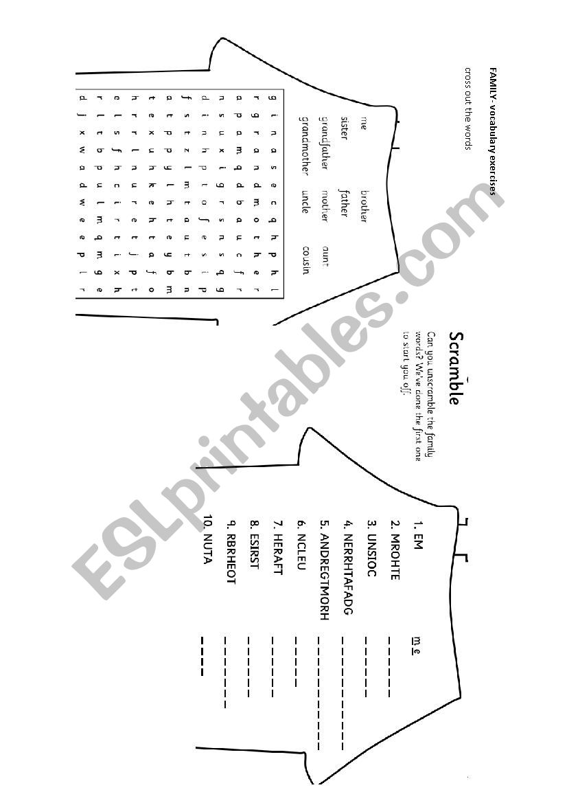 family members houses worksheet