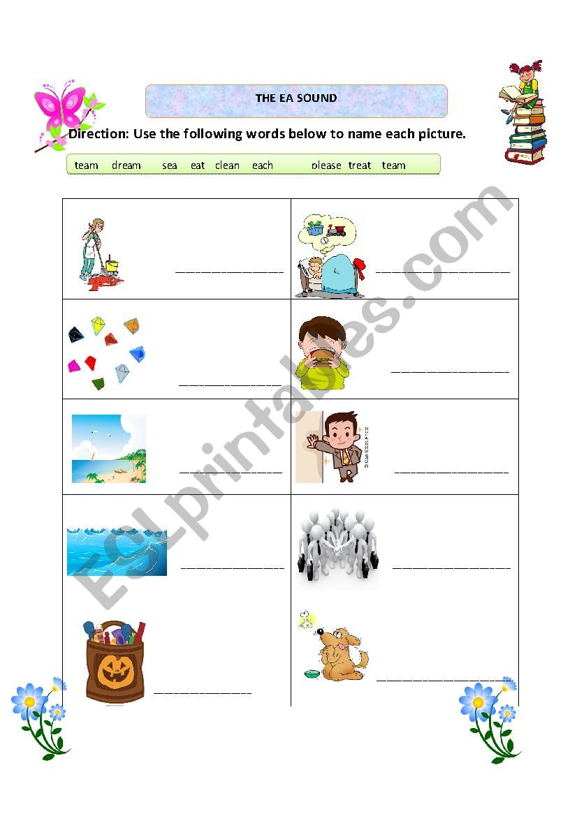 Long Vowel ea worksheet