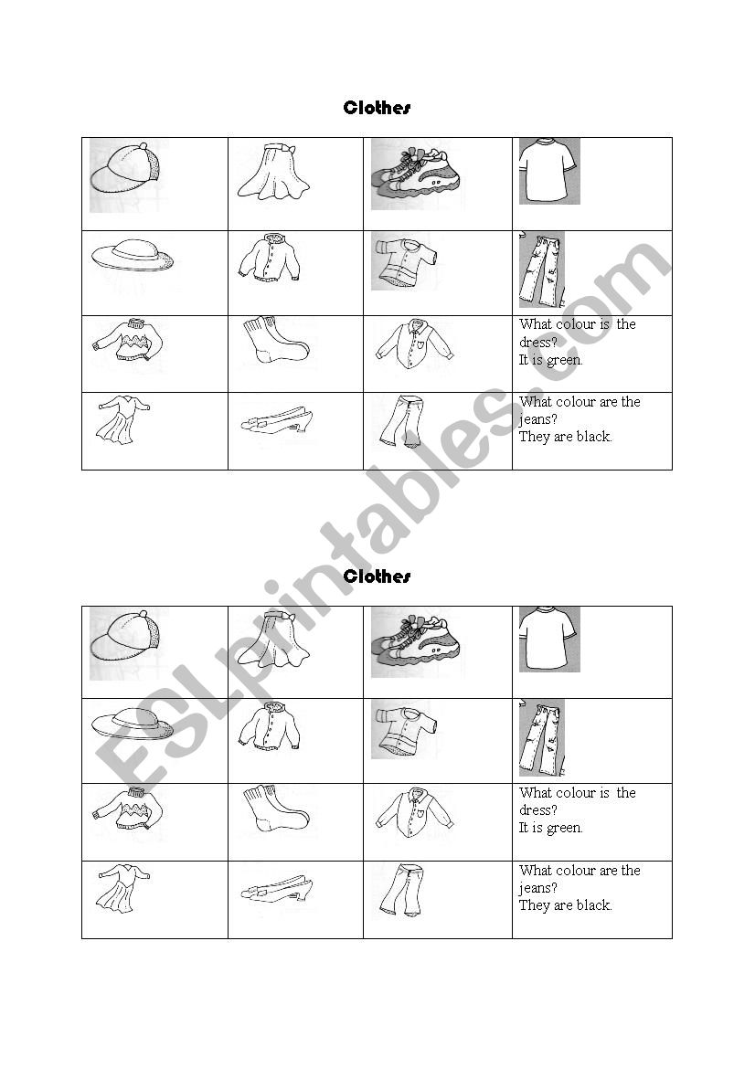 Asking for colours of things worksheet