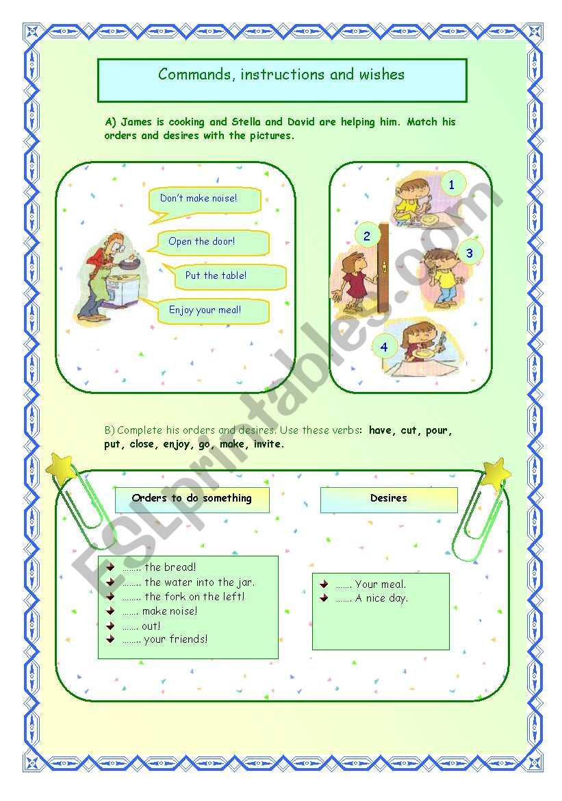 Imperative worksheet