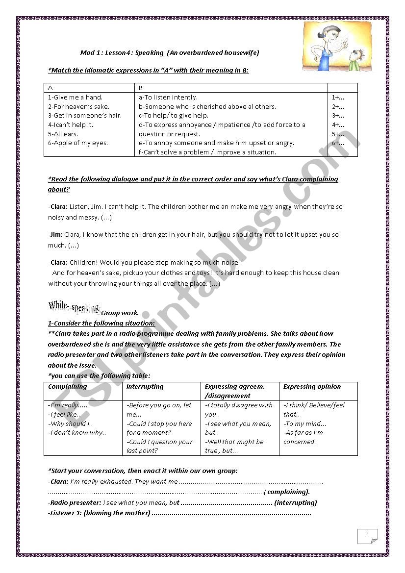 section 4 speaking worksheet