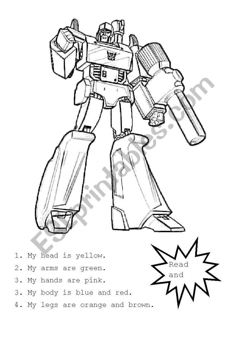 colour your transformer worksheet