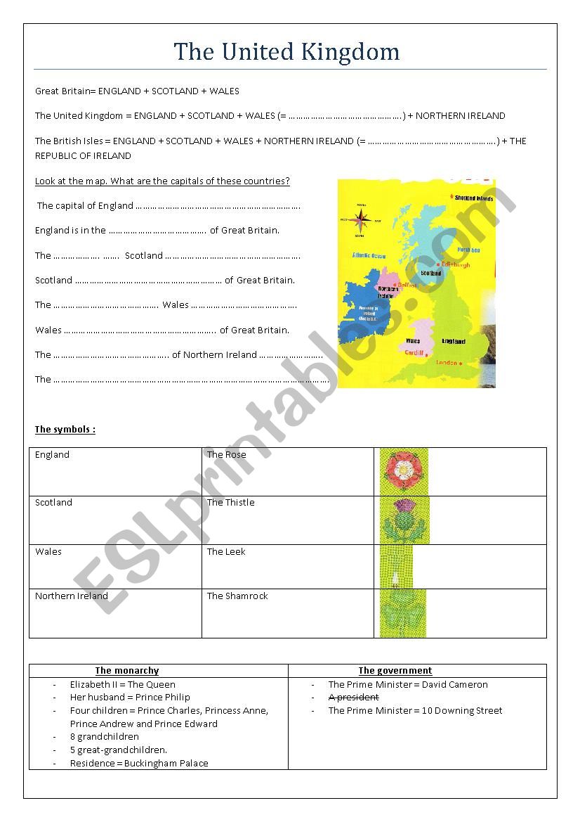 United Kingdom : capitals, symbols, ...