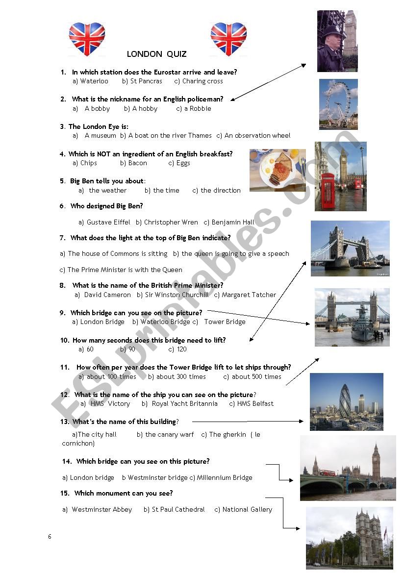 London  worksheet