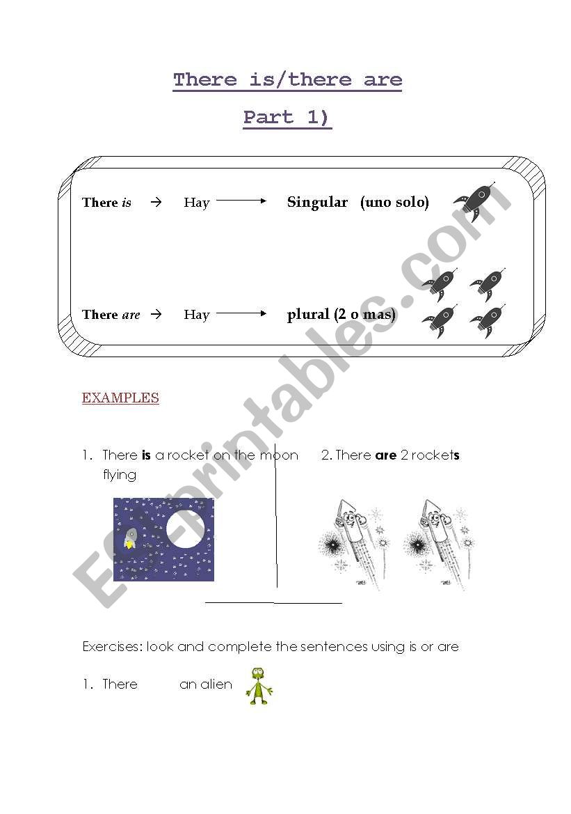 There is/There are Part 1 worksheet