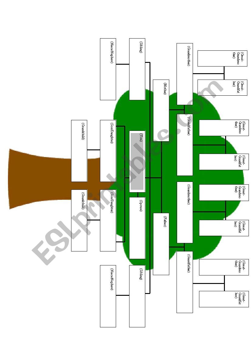 Blank Family Tree worksheet