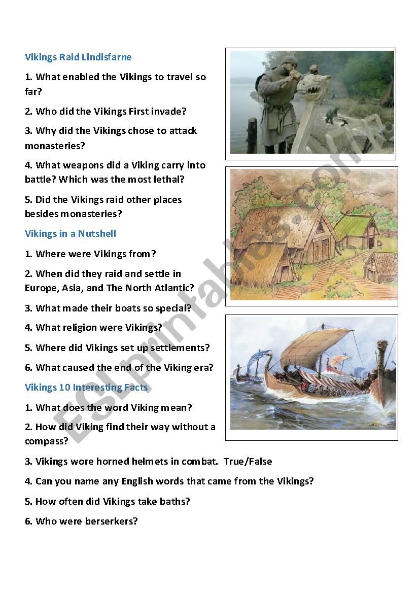 Vikings: History and Facts Video Questions