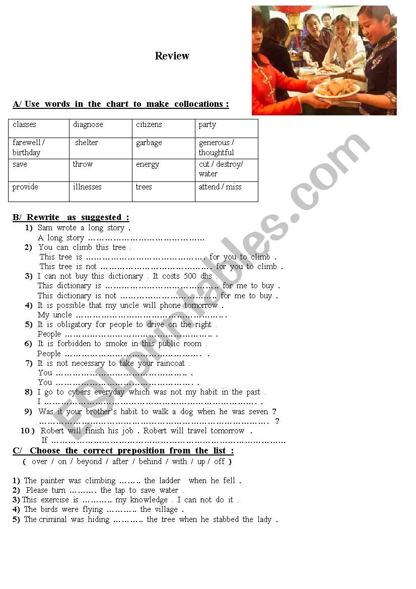 vocabulary and passive voice worksheet