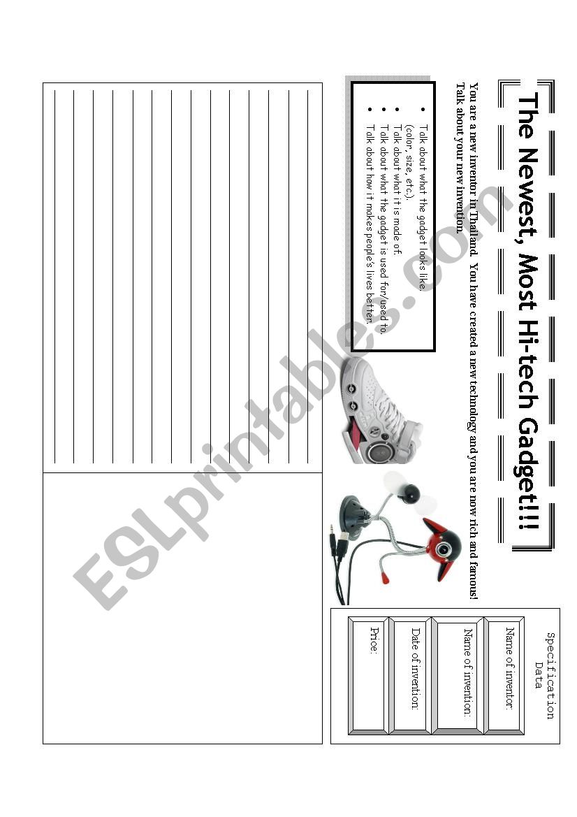 Future Invention worksheet