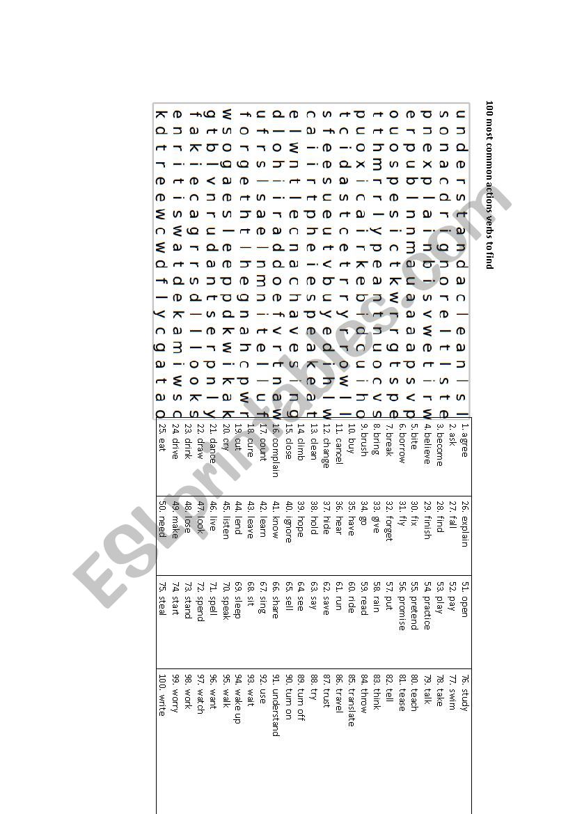 Verbs regular irregulars  worksheet