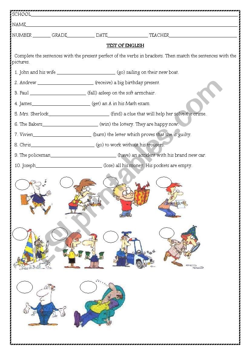 Present Perfect worksheet