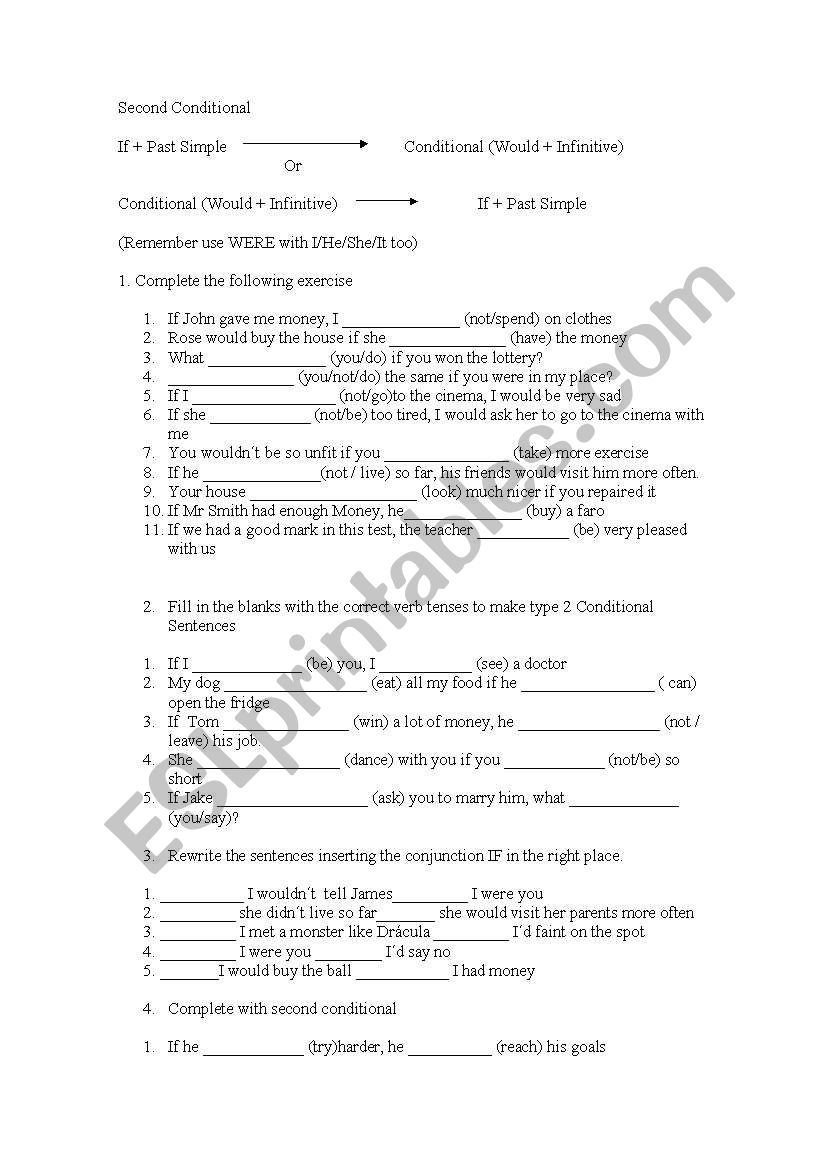 Second Conditional worksheet