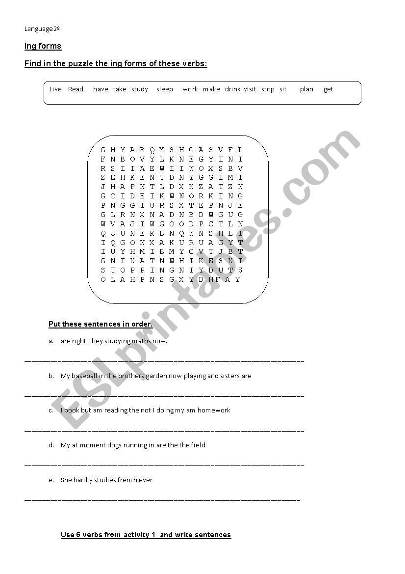 ing forms worksheet