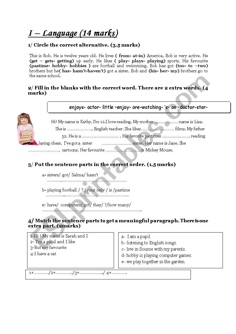 mid term 7 grade worksheet