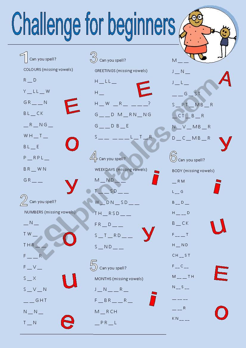 Days of the week worksheet