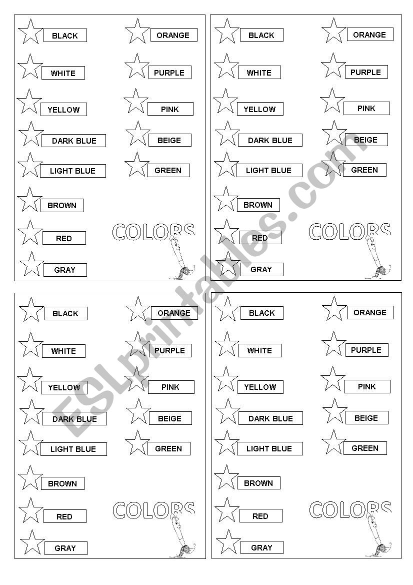 Colors Vocabulary worksheet