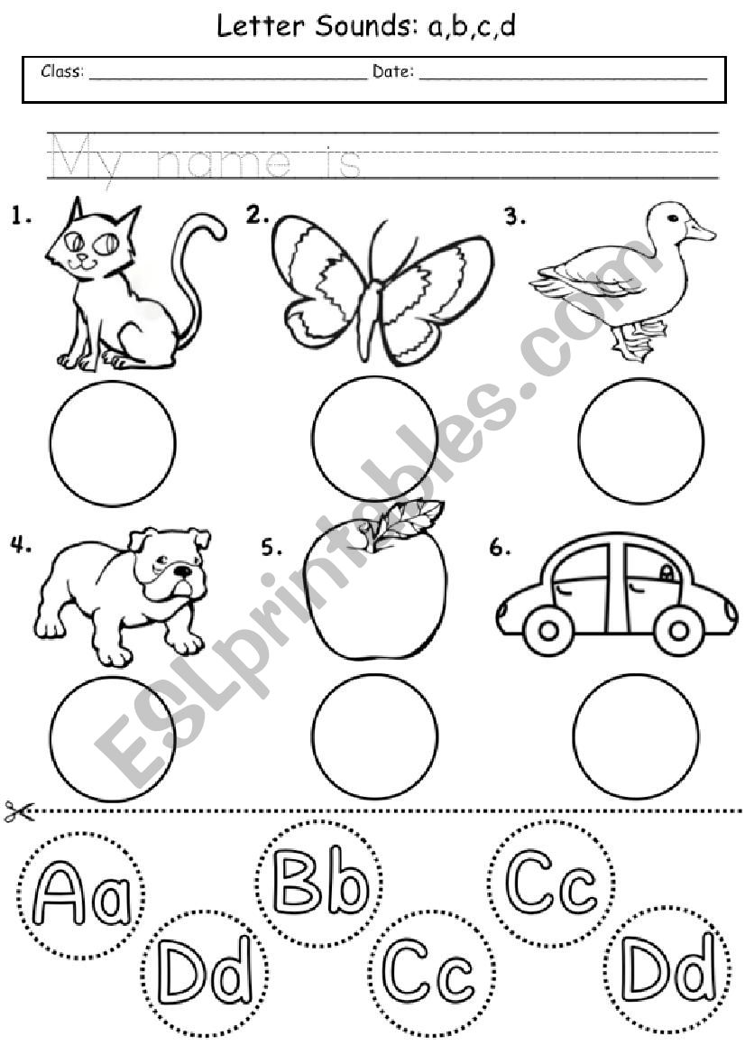 abcd Letter Sounds worksheet