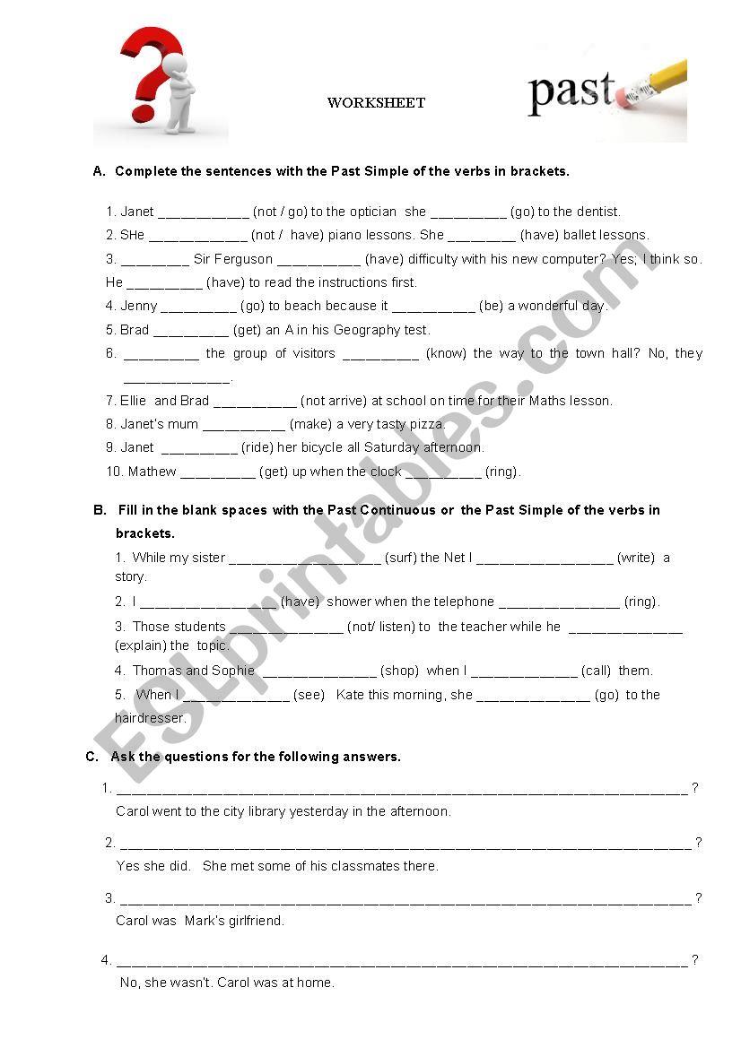 Worksheet - PAST SIMPLE worksheet