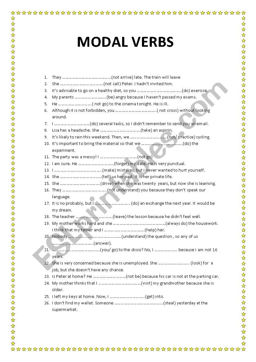 sentences with a modal verbs be supposed to exercises sentences with a modal verbs be supposed to exercises