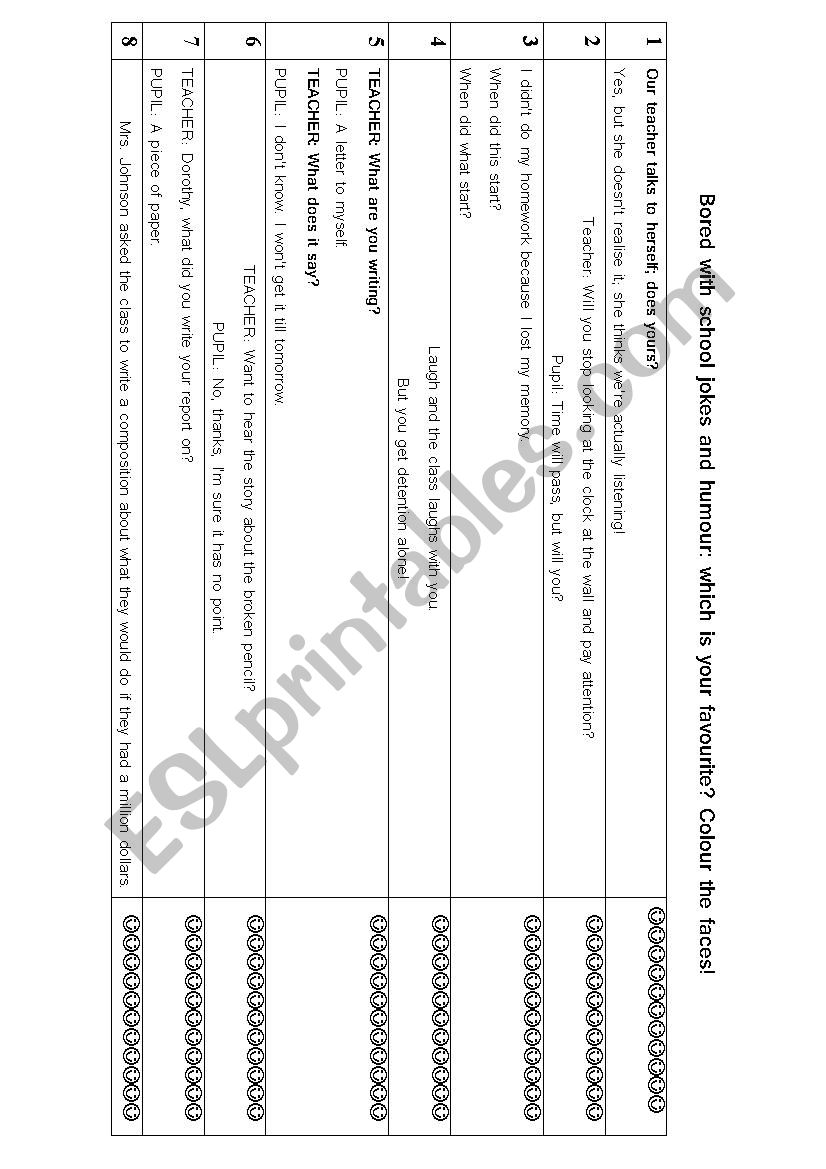 jOKES worksheet