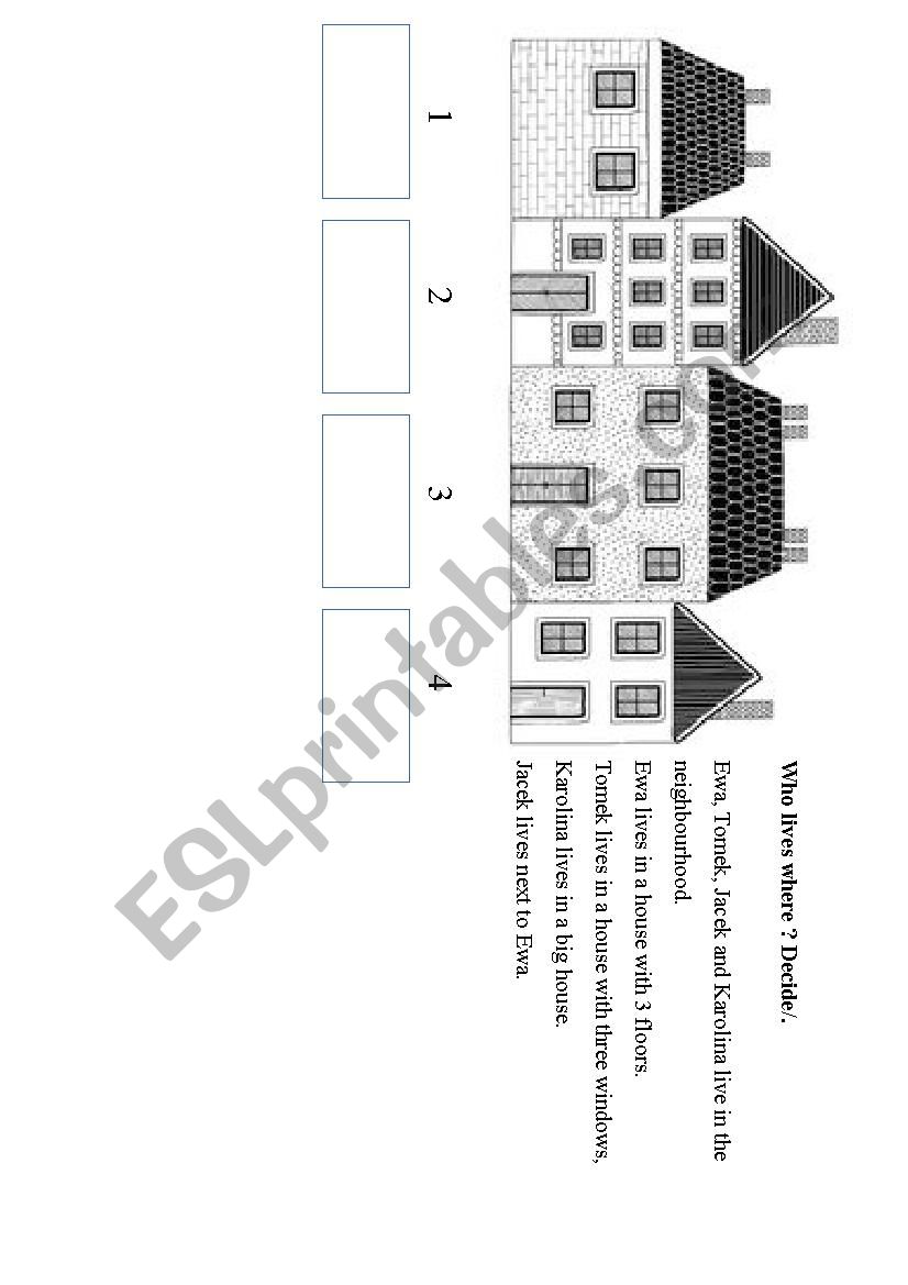 Neighbours worksheet