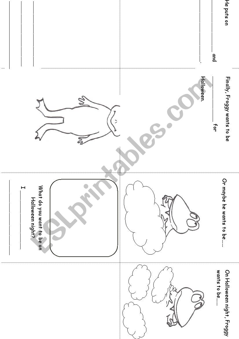 Froggys Halloween worksheet worksheet