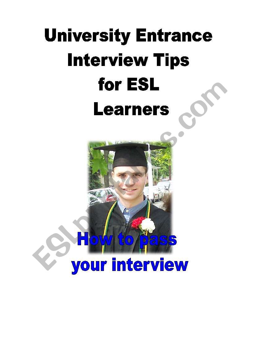 University Interview Tips worksheet