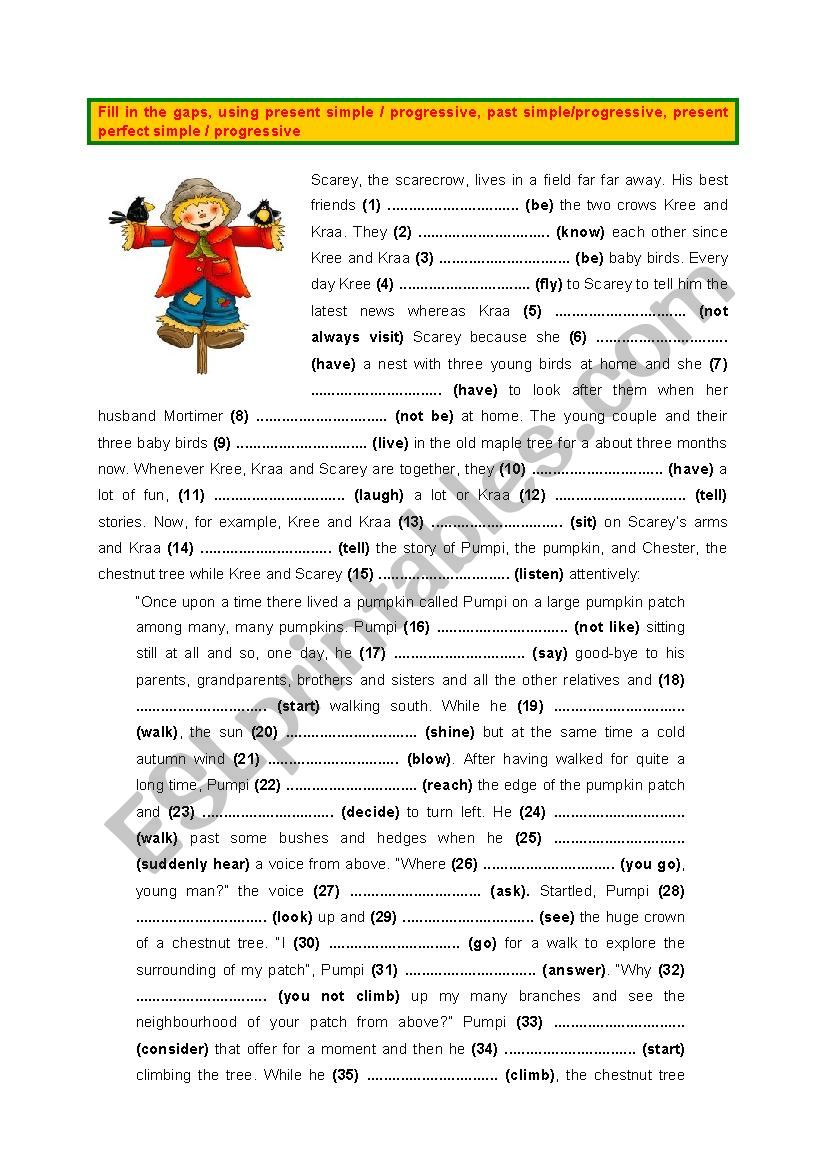 Present, Past & Present perfect - Simple & Progressive (5)