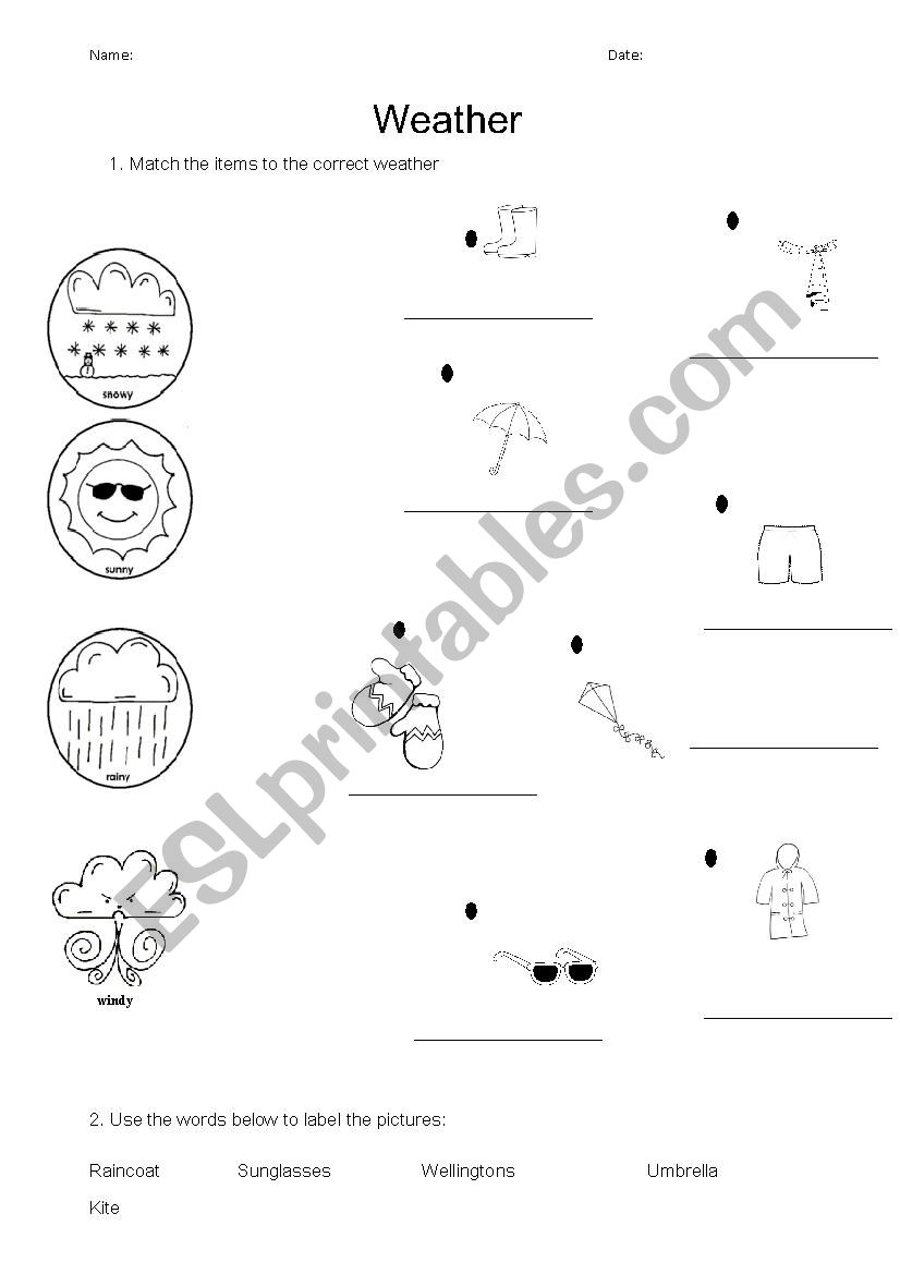 Weather: Clothing worksheet