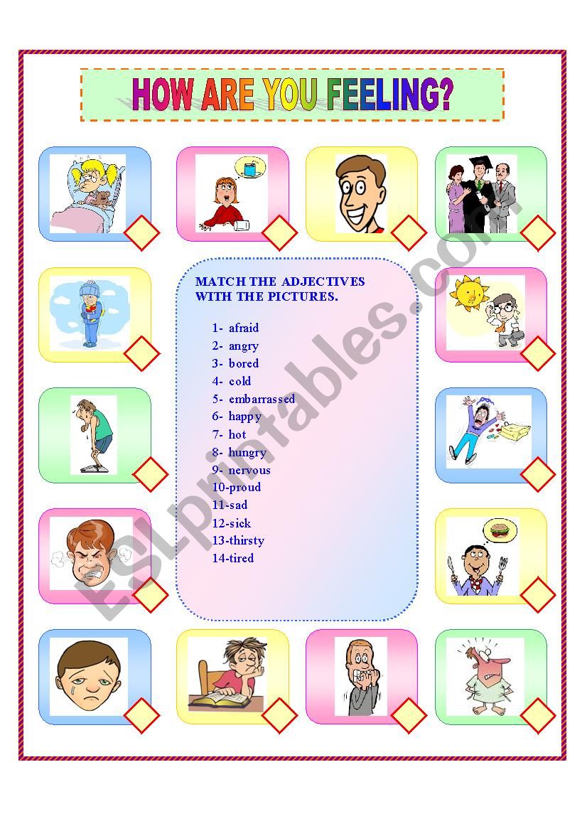 HOW ARE YOU FEELING? worksheet