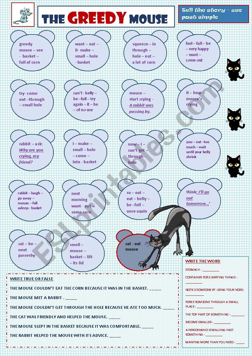 The Greedy Mouse worksheet
