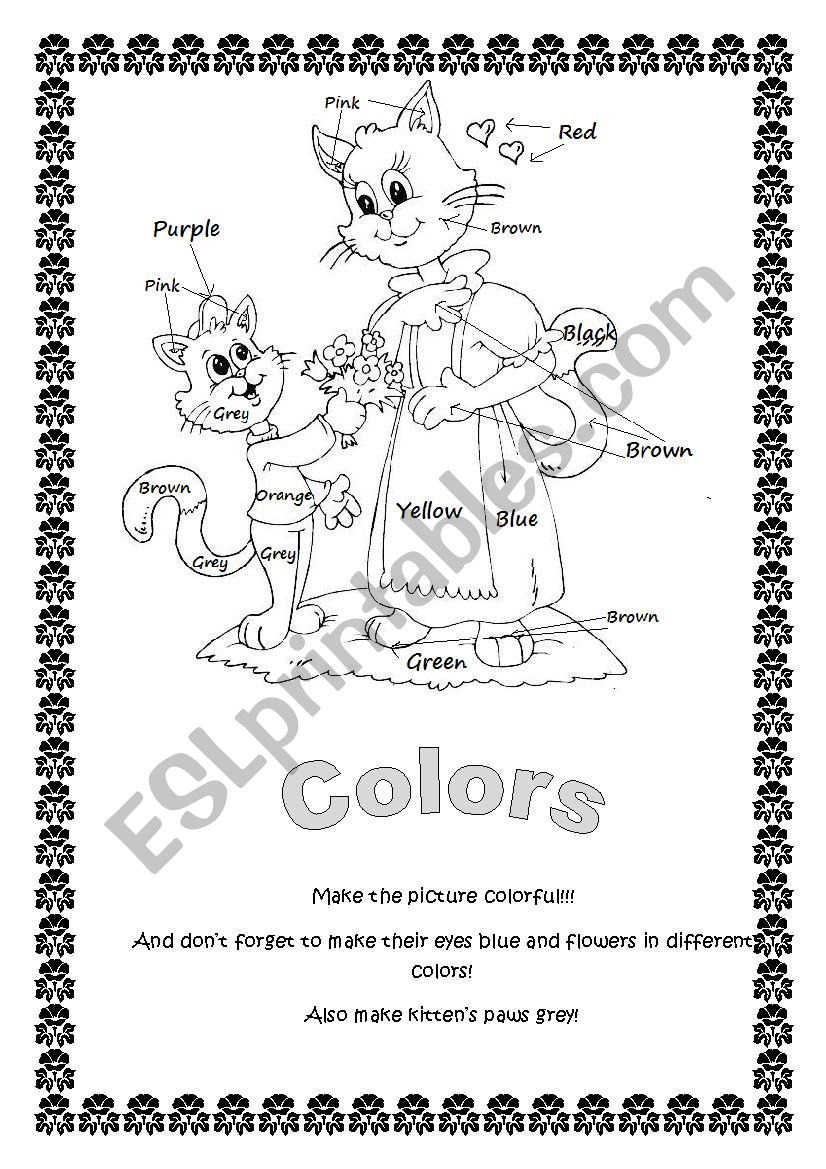 Colors worksheet