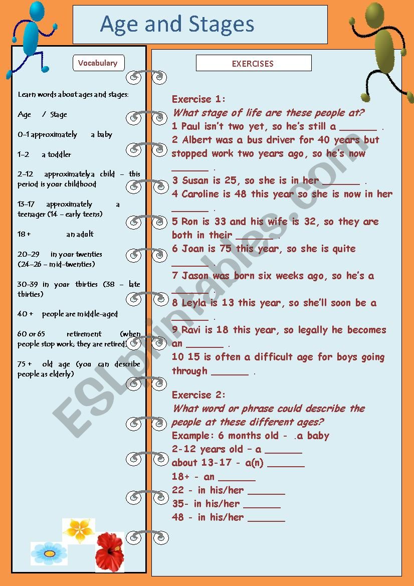 Age and Stages worksheet