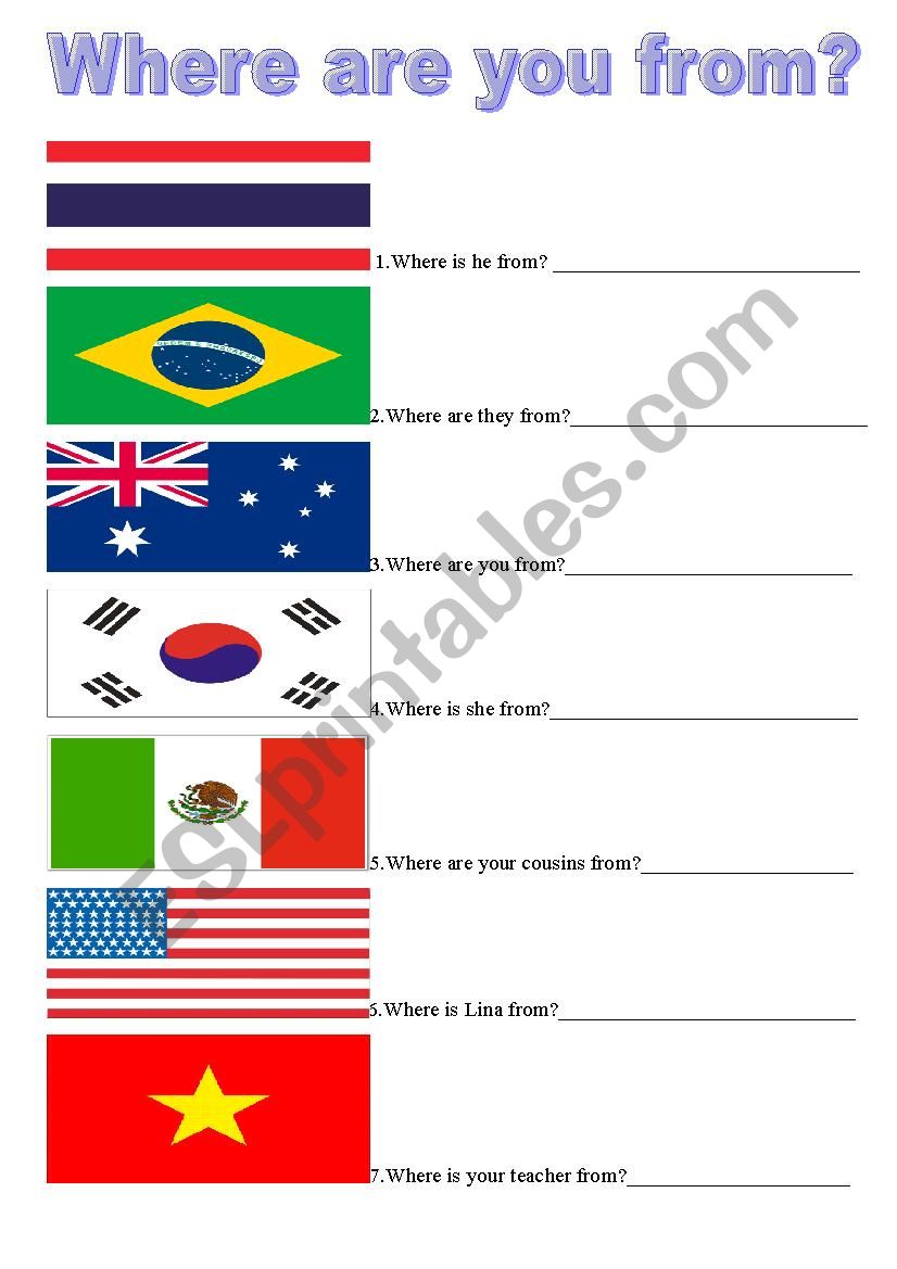 Country worksheet worksheet