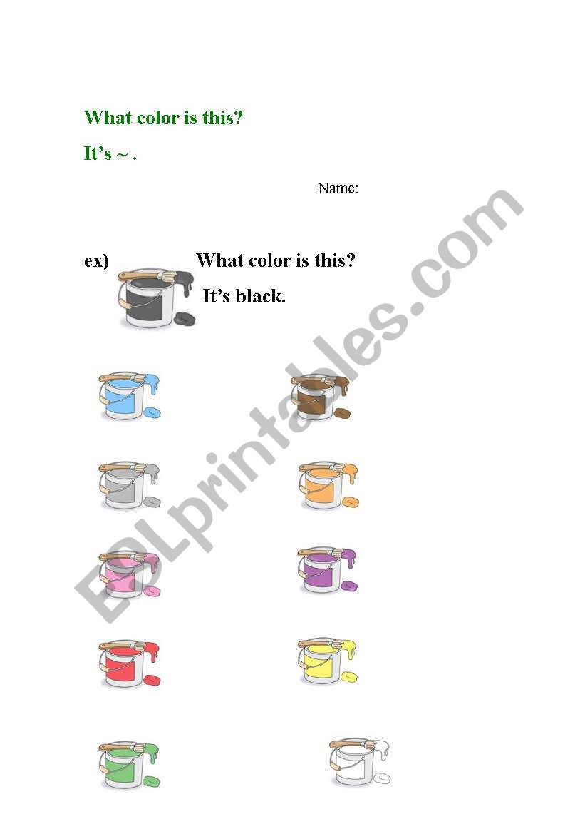 What color is this? worksheet