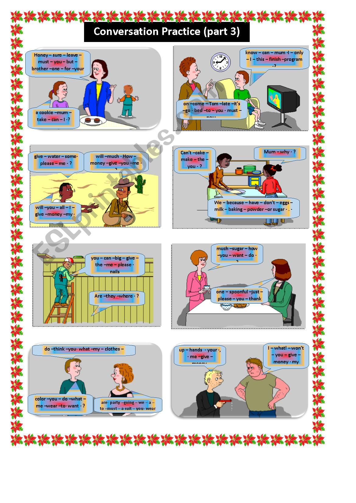 Esl Conversation Practice Worksheets