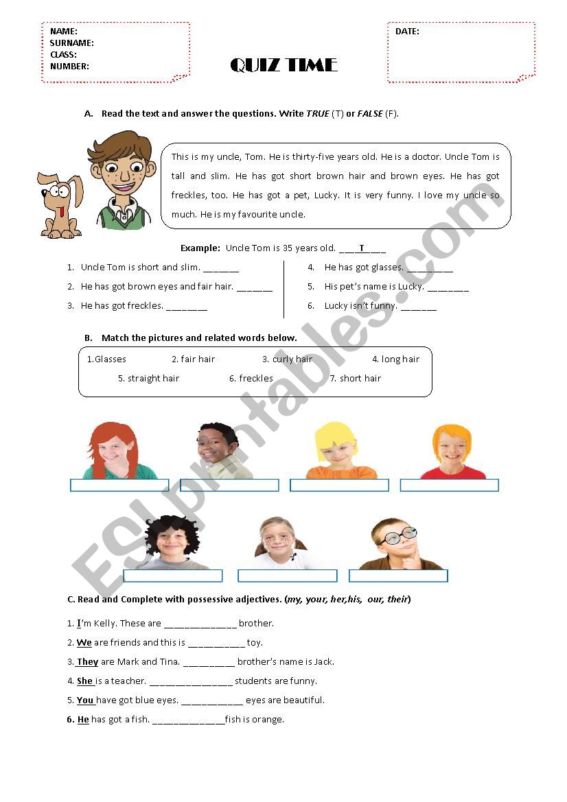 Quiz time :) worksheet