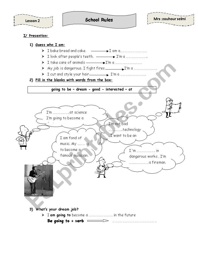 lesson 2   school rules worksheet
