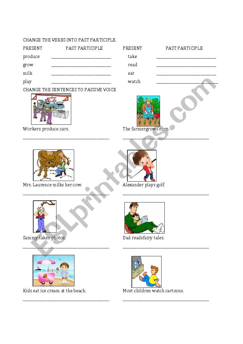 Present Passive Voice worksheet