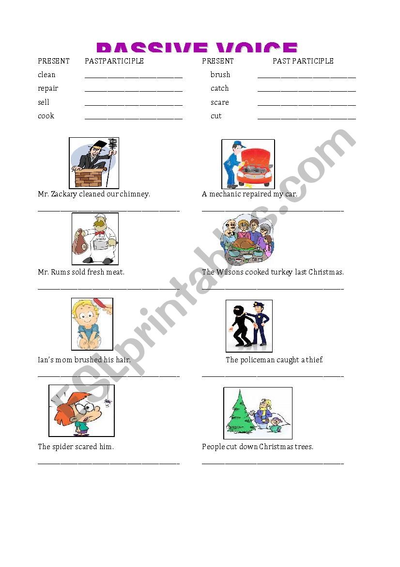 PAST PASSIVE VOICE worksheet