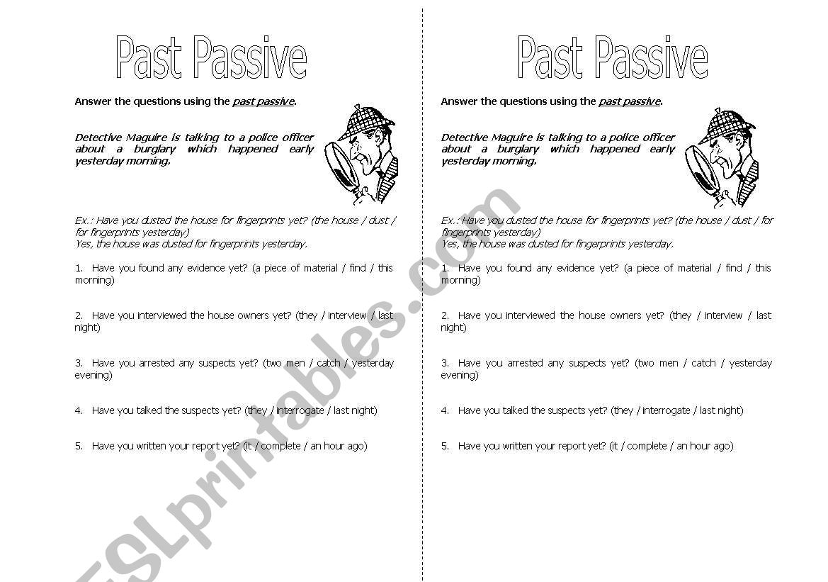 Past Passive worksheet