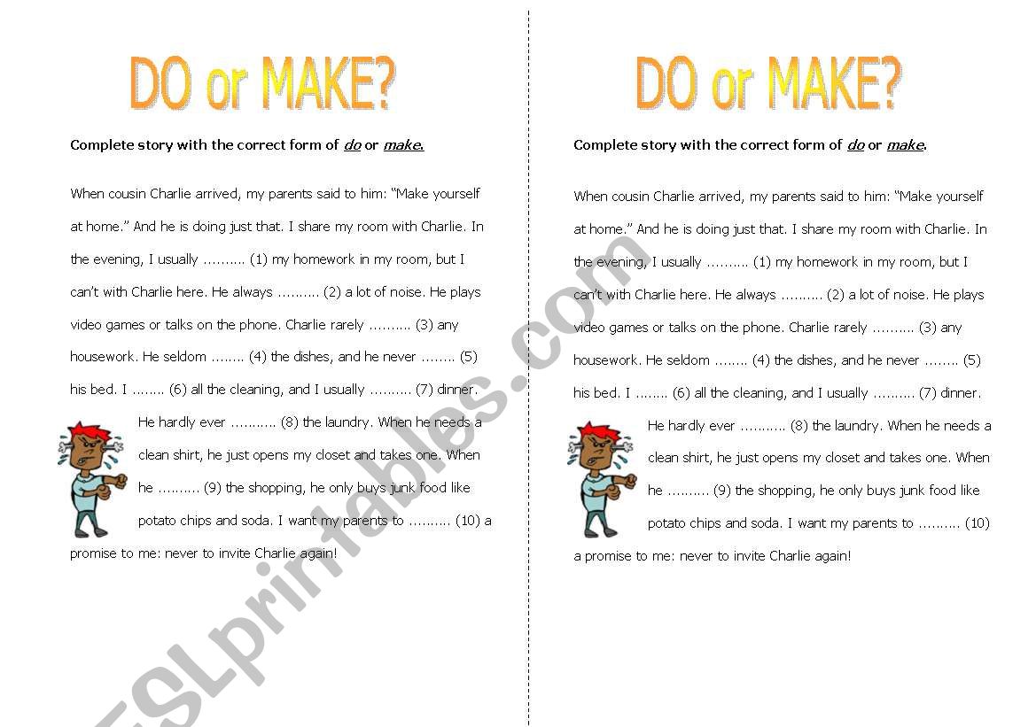 Do or make? worksheet