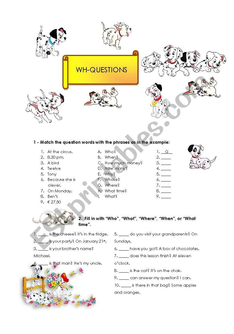 WH-QUESTIONS worksheet