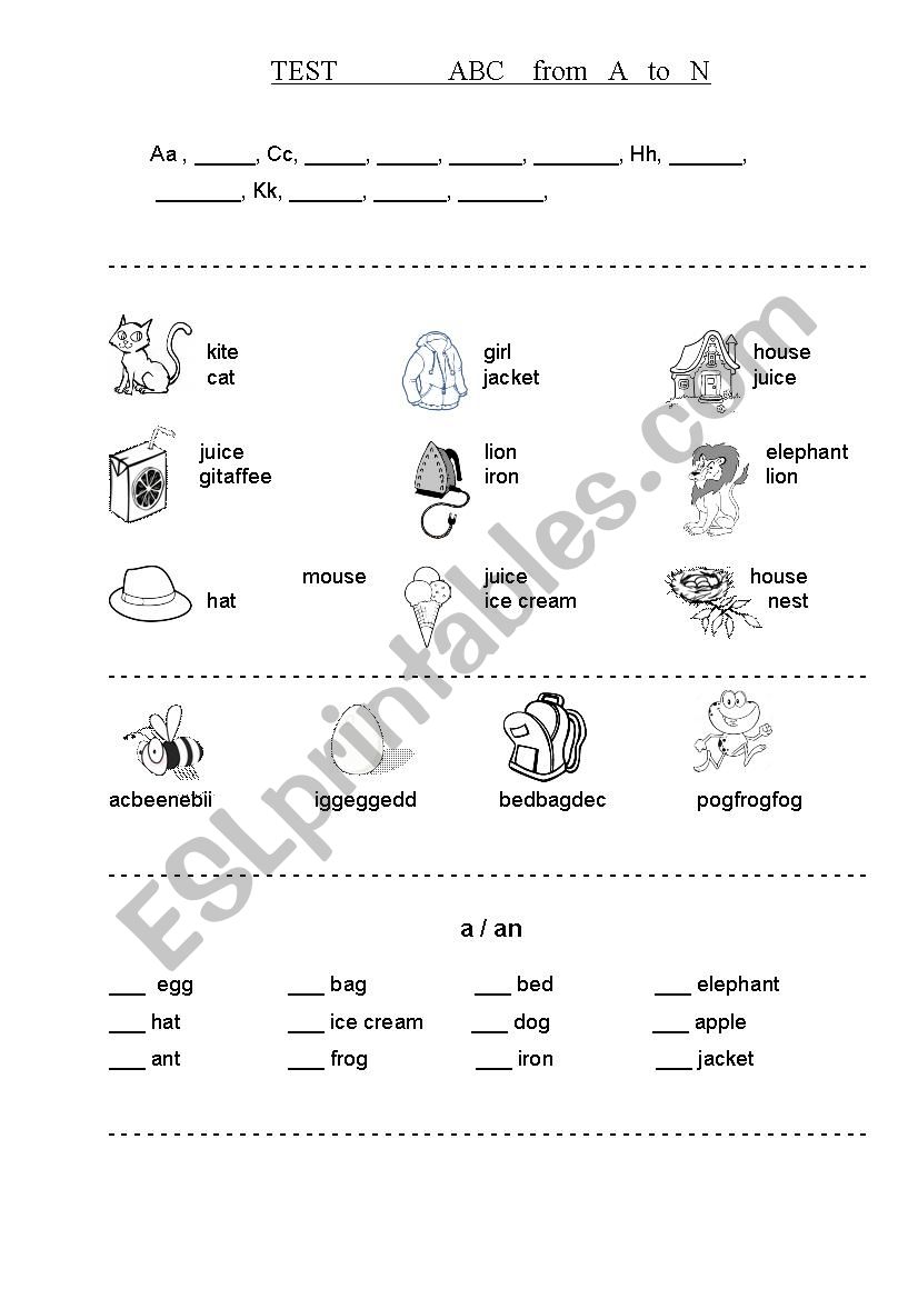 ABC worksheet